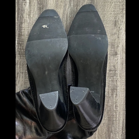 Sz 9.5 Amanda Smith short heeled black boots - Picture 2 of 8